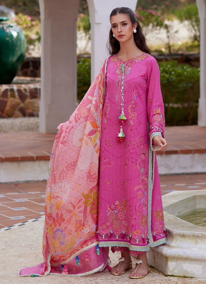 Luxury Lawn By FARAH TALIB AZIZ lawn Pakistani suit front view M&M Couture USA