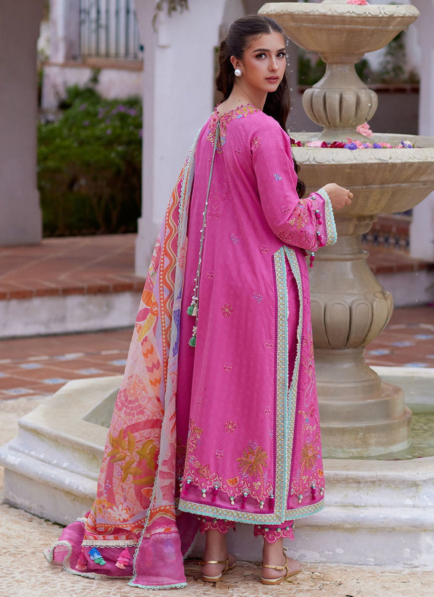 Luxury Lawn By FARAH TALIB AZIZ lawn Pakistani suit dupatta view M&M Couture USA