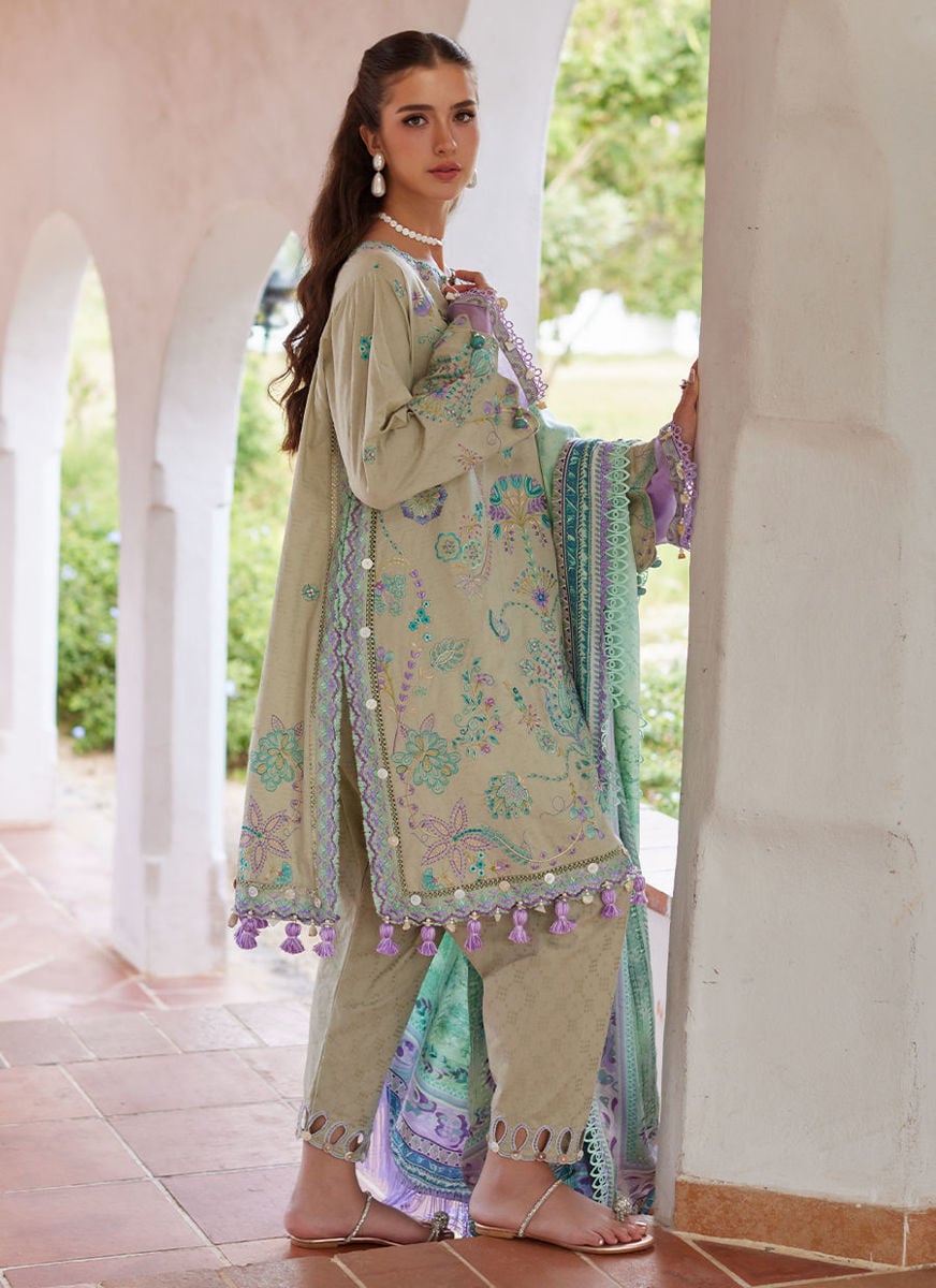 Luxury Lawn By FARAH TALIB AZIZ lawn Pakistani suit dupatta view M&M Couture USA
