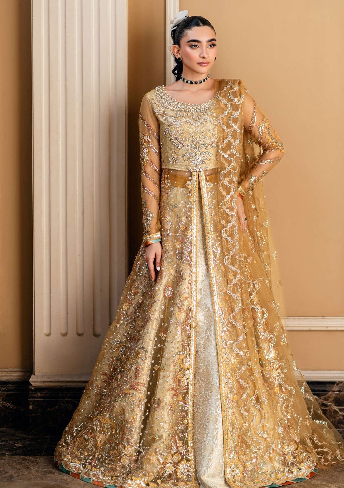 Mann Mein Tu - Wedding  Collection By Mushq Pakistani suit front view M&M Couture USA