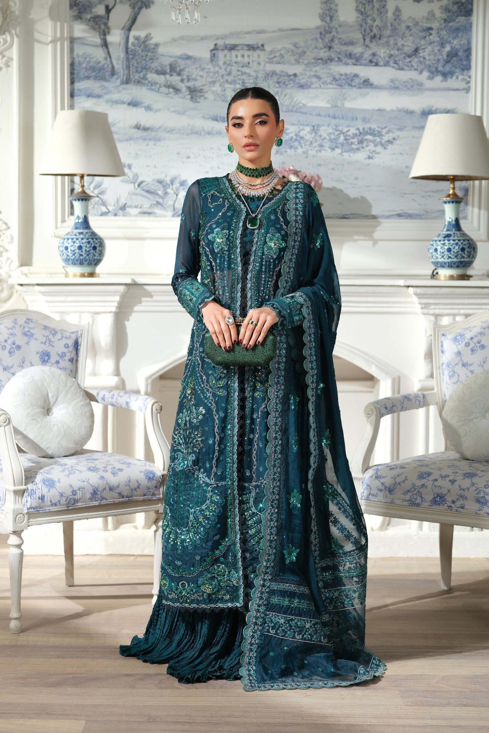 Momal | Meer By Maryum Hussain Pakistani suit front view M&M Couture USA