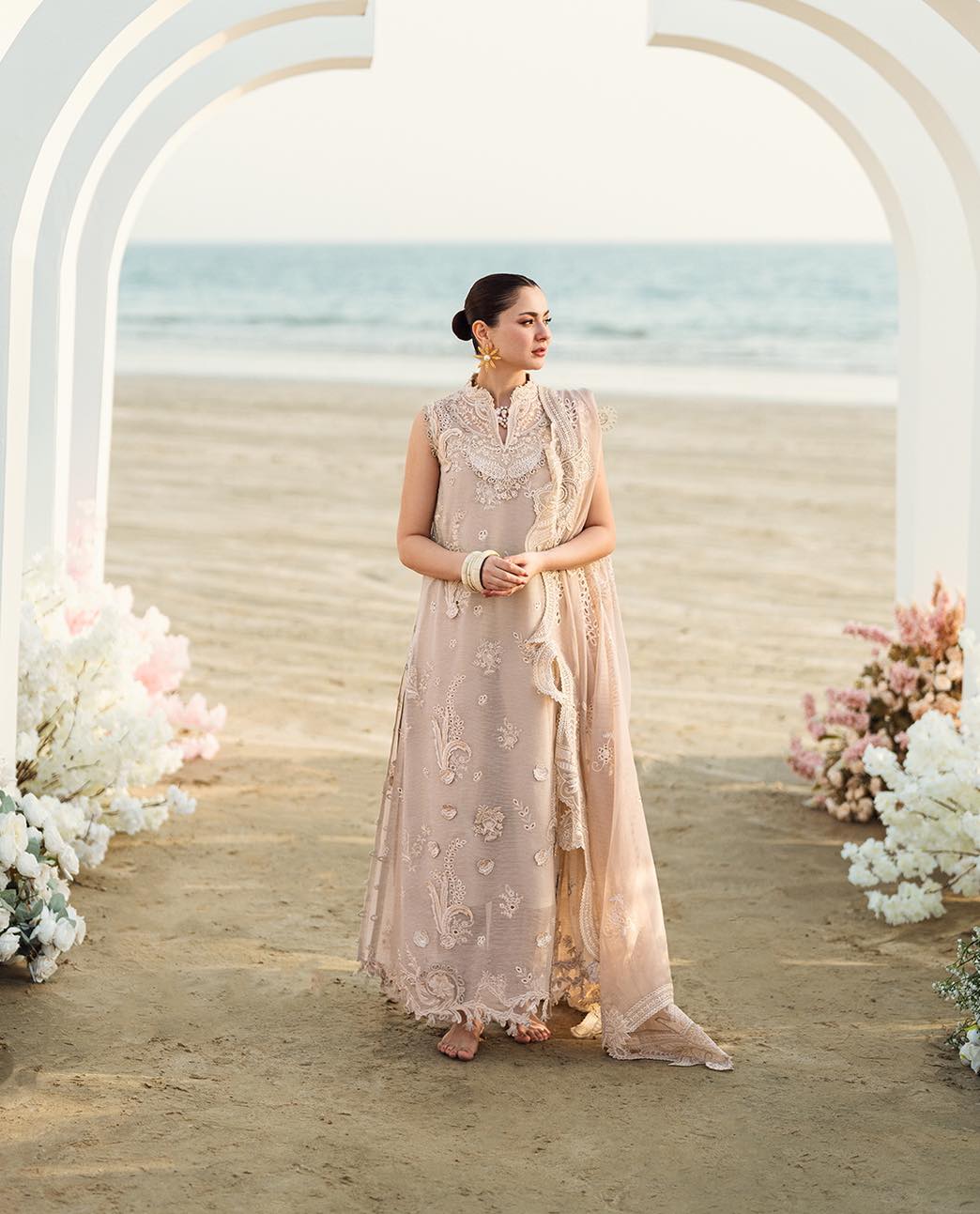 Luxury Lawn By Qalamkar lawn Pakistani suit front view M&M Couture USA