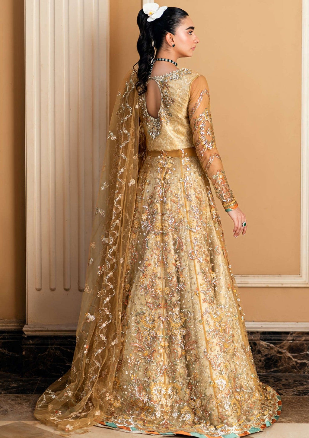 Mann Mein Tu - Wedding  Collection By Mushq Pakistani suit dupatta view M&M Couture USA