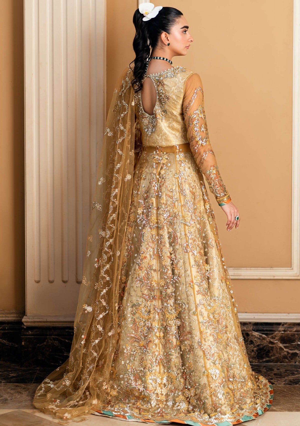 Mann Mein Tu - Wedding  Collection By Mushq Pakistani suit dupatta view M&M Couture USA