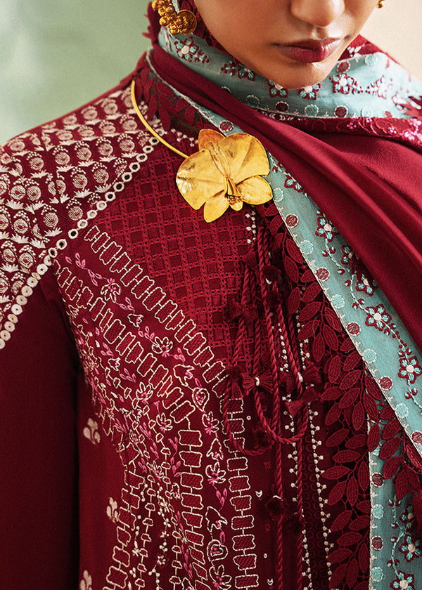 INEESA Lawn By Suffuse lawn Pakistani suit dupatta view M&M Couture USA