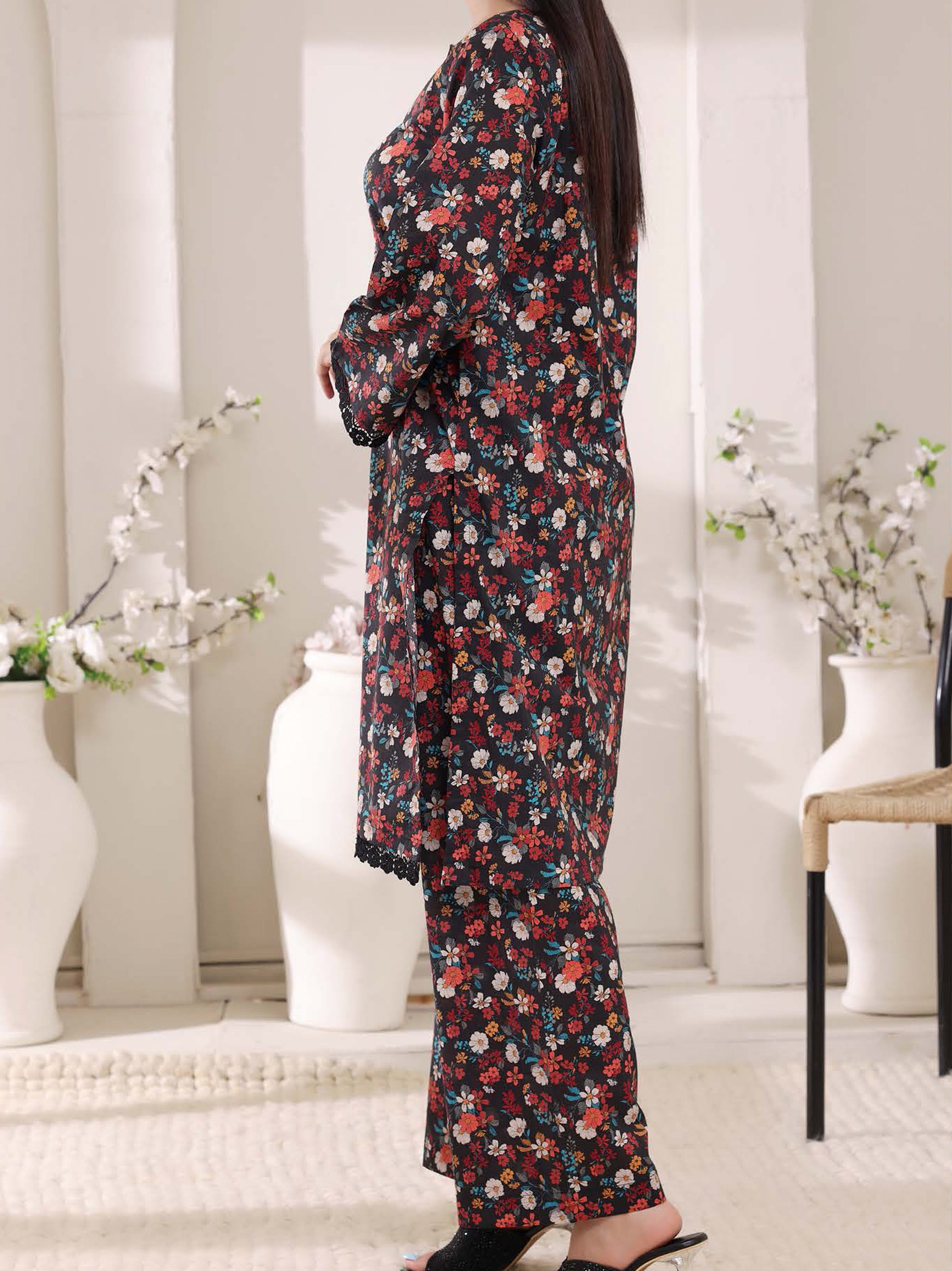 Cambric Co-Ord Set By Aizal -108