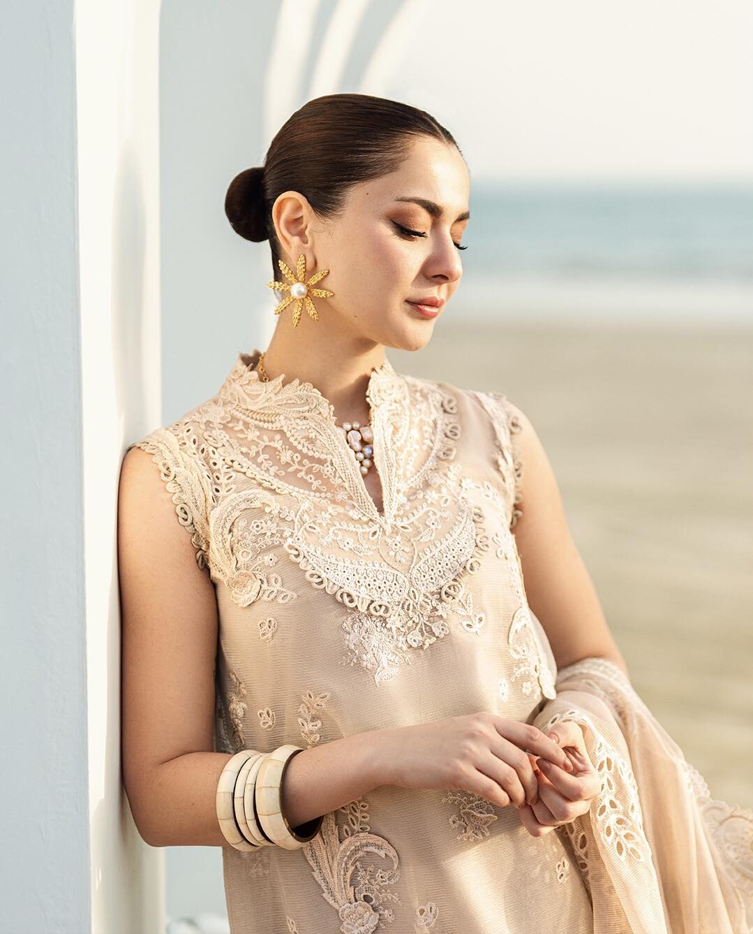 Luxury Lawn By Qalamkar lawn Pakistani suit view 4 M&M Couture USA