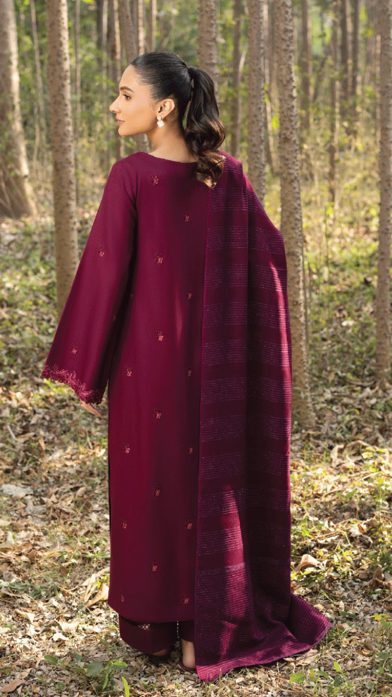 Winter Sunshine By Sanam Saeed Pakistani suit detail view M&M Couture USA