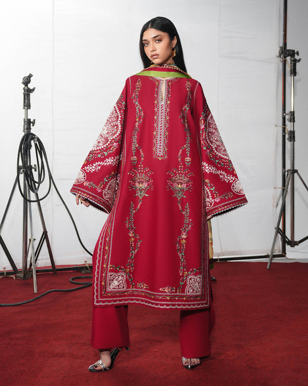 Diryaz | Jugnu By Hussain Rehar Pakistani suit front view M&M Couture USA