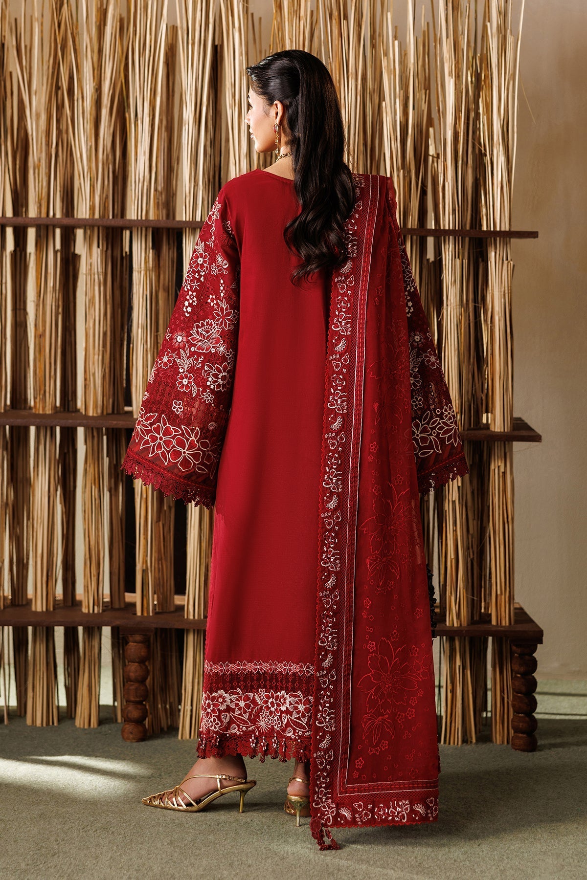 EID LAWN 26 By Baroque lawn Pakistani suit detail view M&M Couture USA