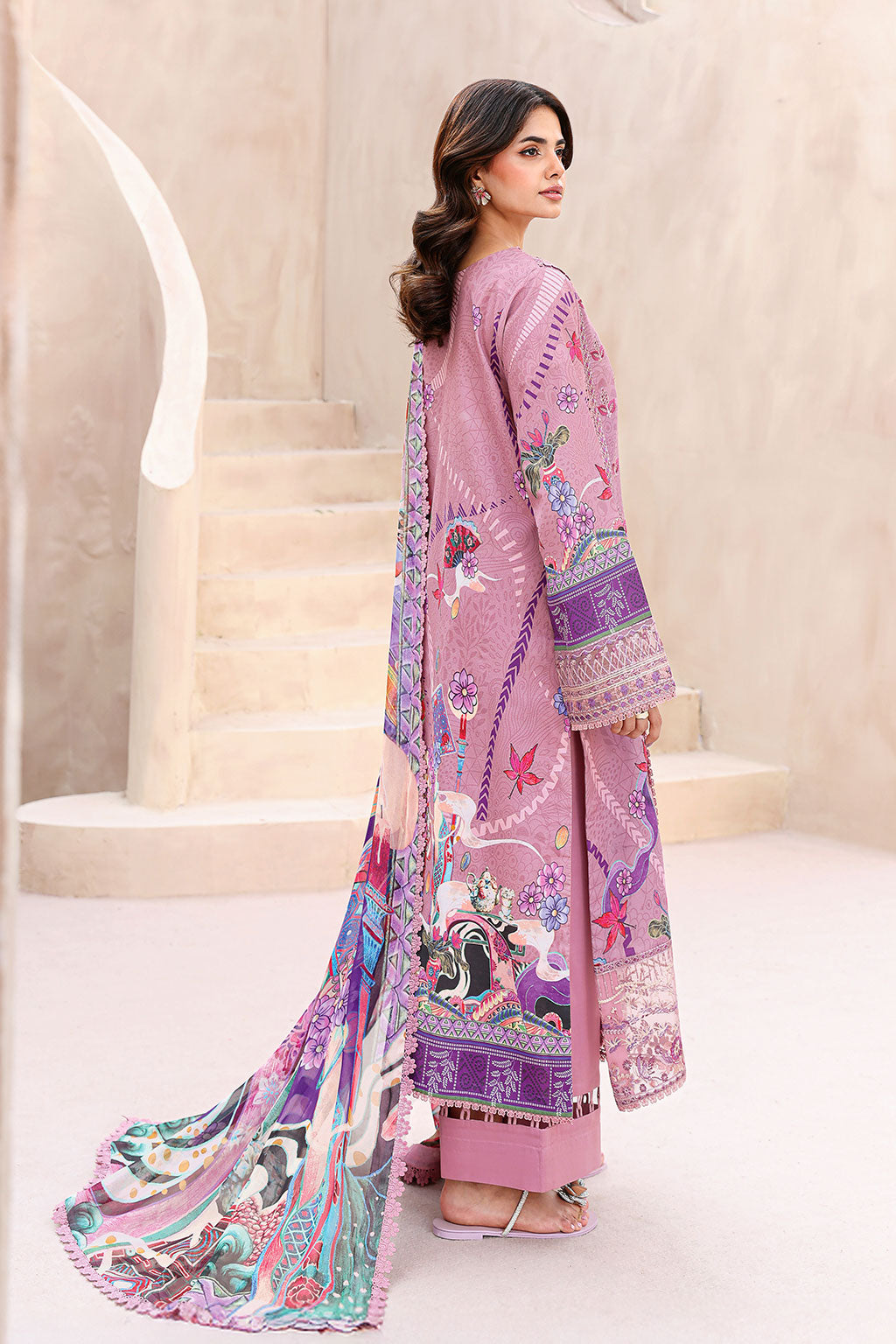 Mashaal Luxury Lawn by Ramsha lawn Pakistani suit detail view M&M Couture USA