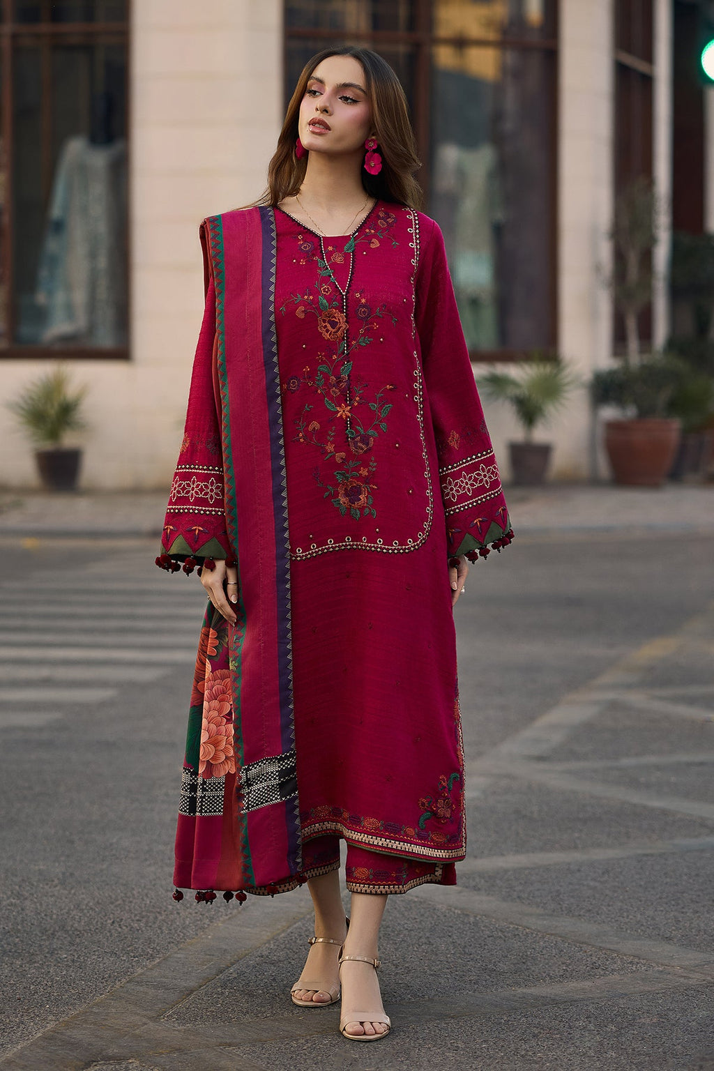 Poshima by Charizma Pakistani suit front view M&M Couture USA