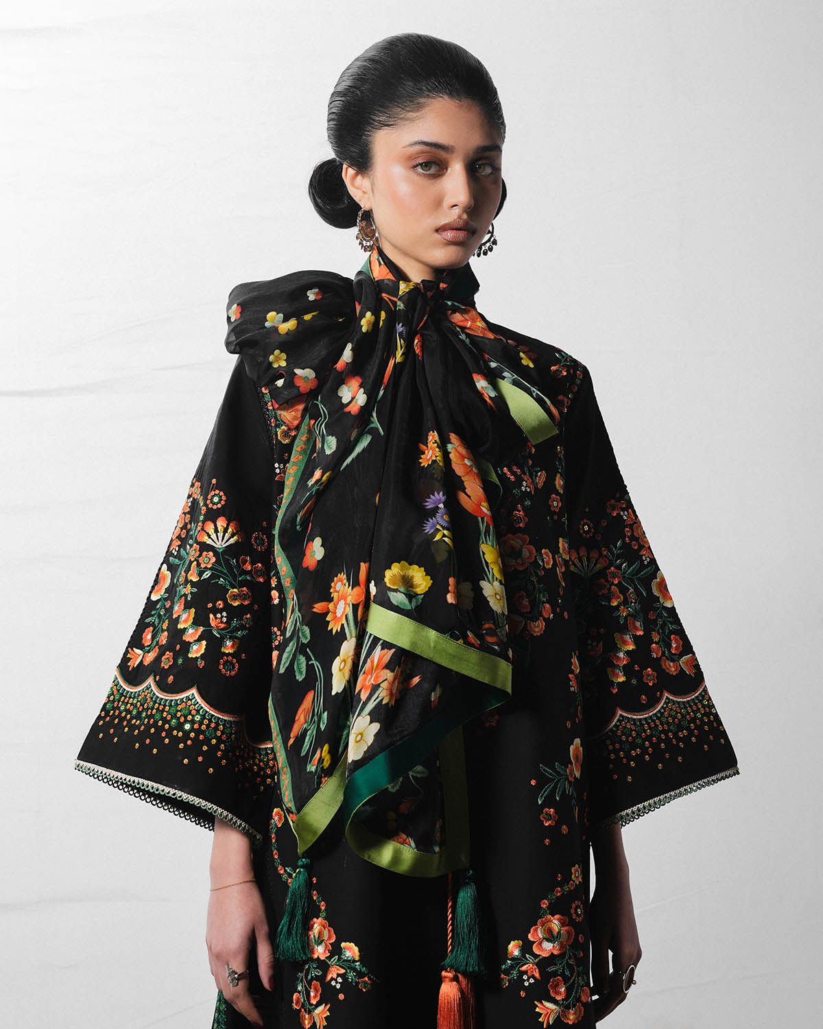 Bahri | Jugnu By Hussain Rehar Pakistani suit detail view M&M Couture USA