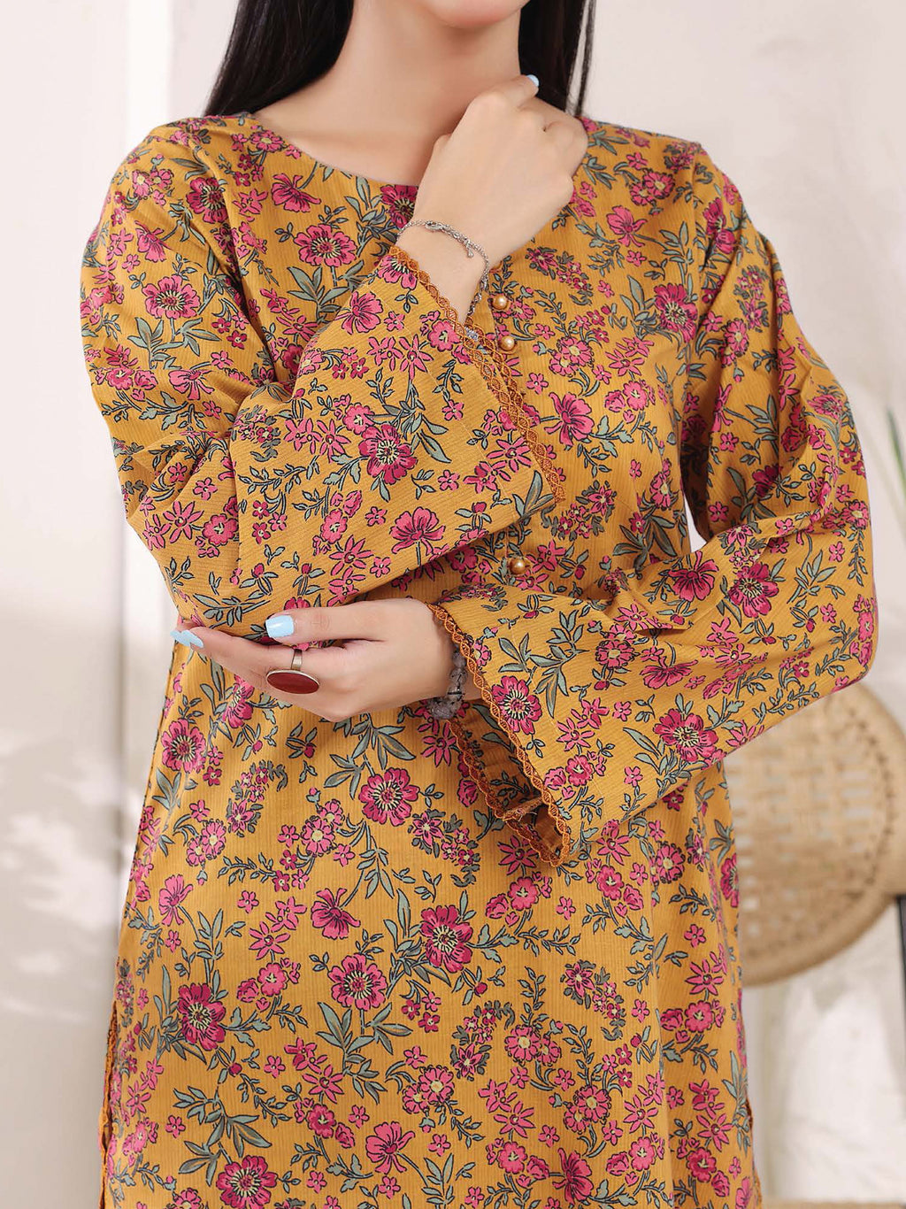 Cambric Co-Ord Set By Aizal -107