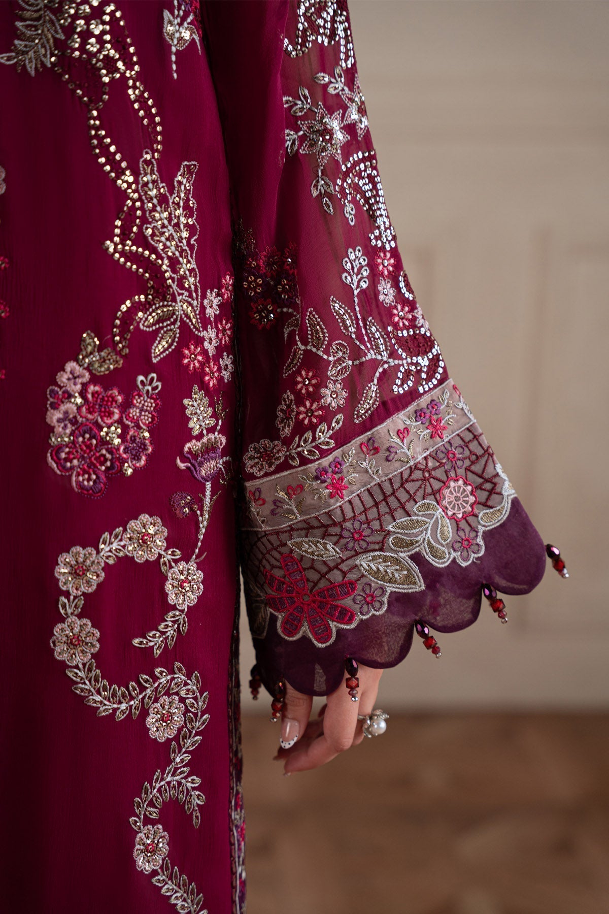 Nureh Amaya Formals | Embroidered Chiffon Dress 102