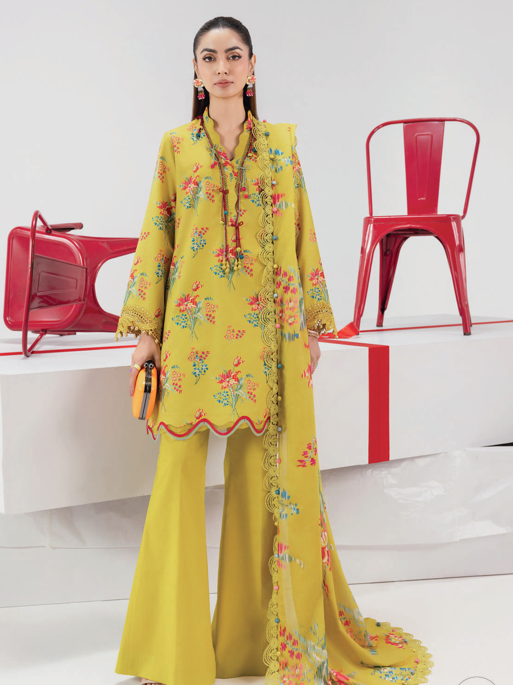 Maria B Basics Embroidered Lawn Suit –110
