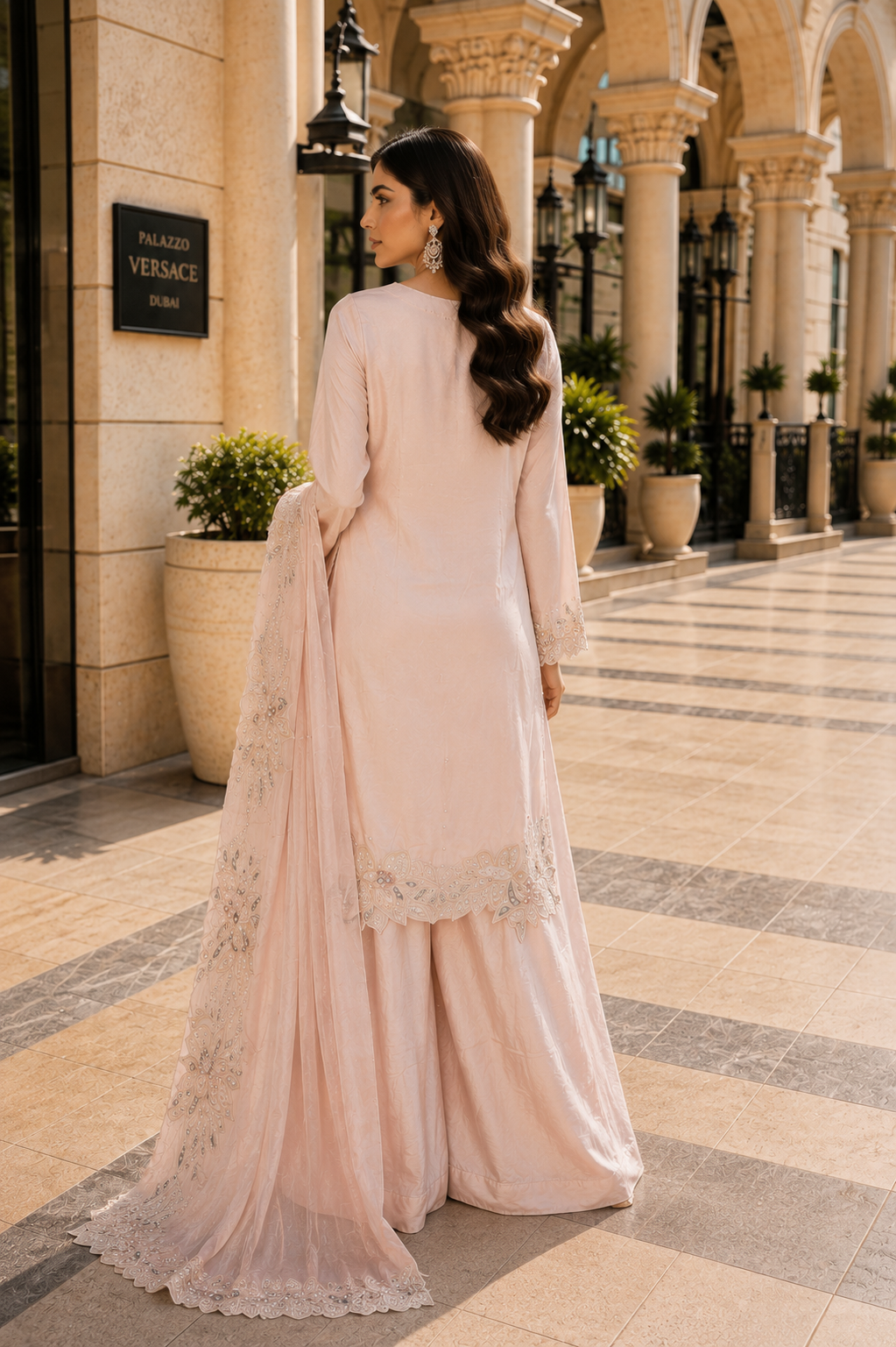 Tussel Silk Hand Embroidered Suit By M&M | 113