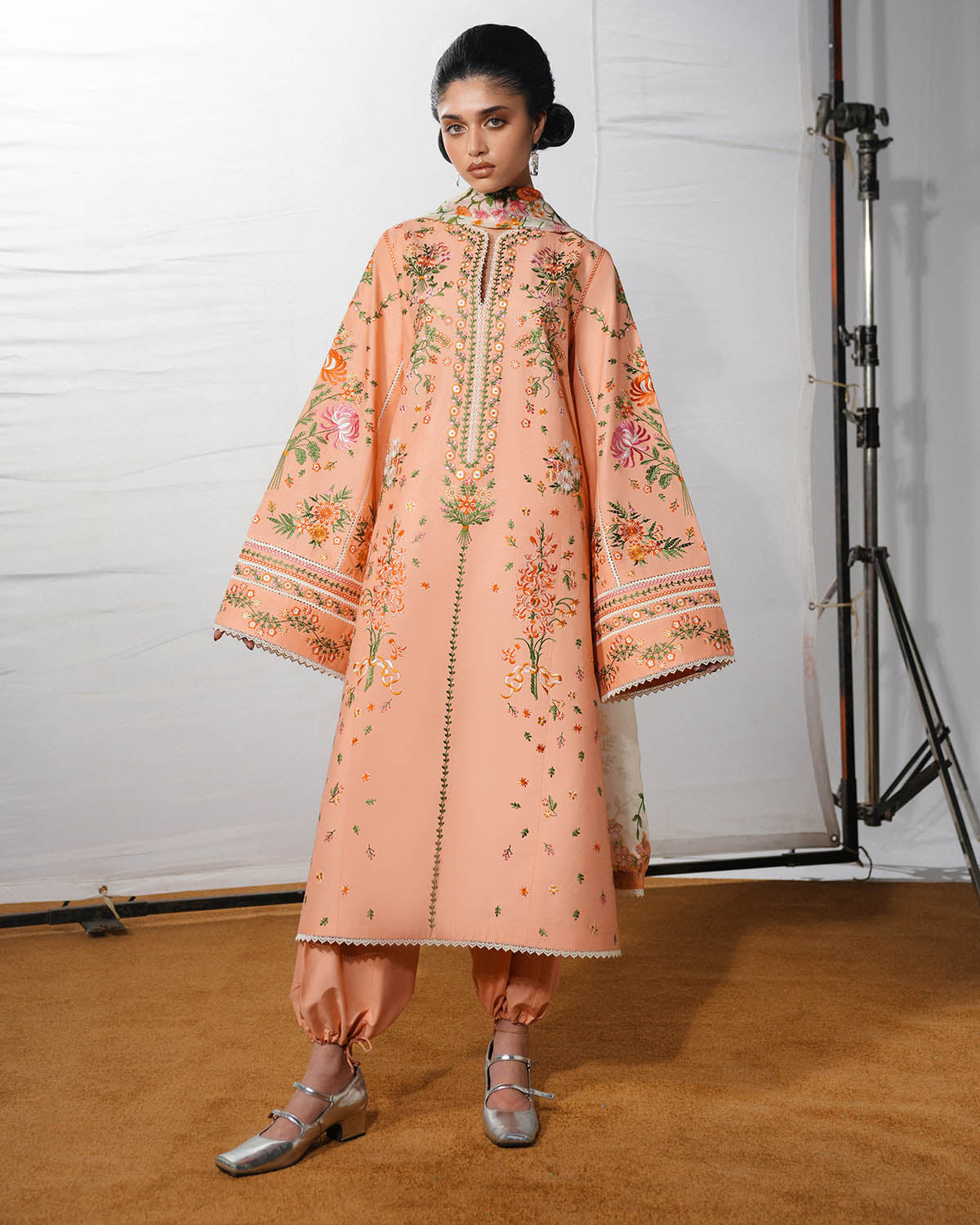 Zerah | Jugnu By Hussain Rehar Pakistani suit front view M&M Couture USA