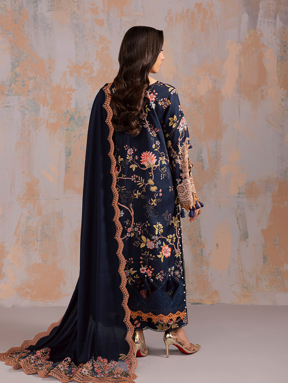 Flora Linen Shawl  By Jade | 104