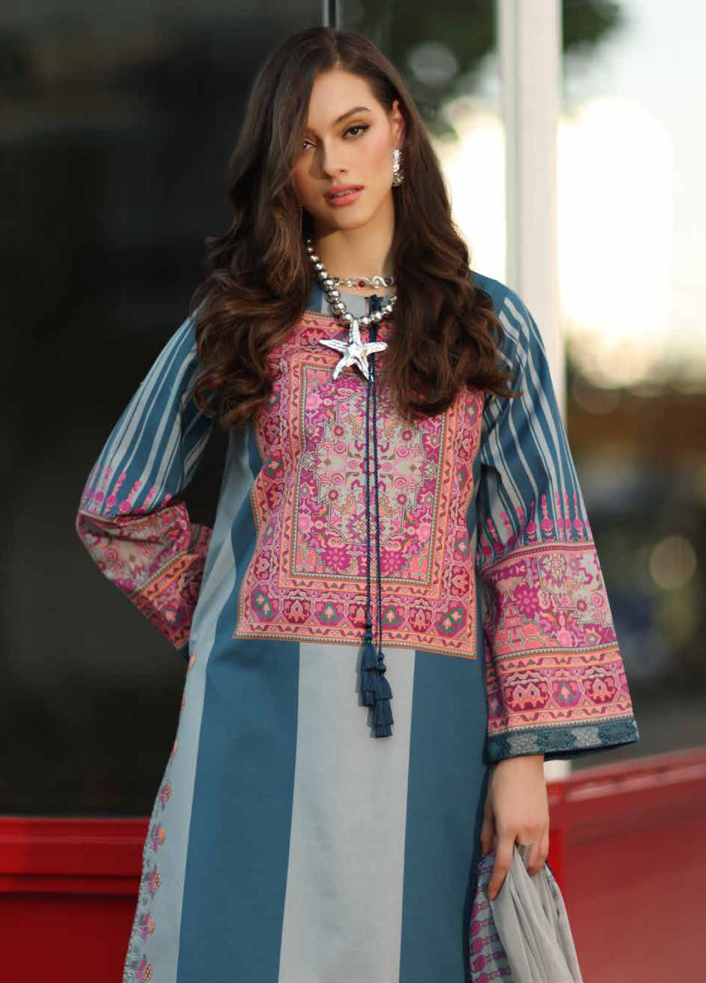 Aghaz e Nou By Charizma Pakistani suit detail view M&M Couture USA
