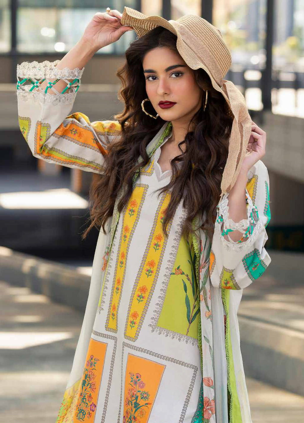 Aghaz e Nou By Charizma Pakistani suit detail view M&M Couture USA
