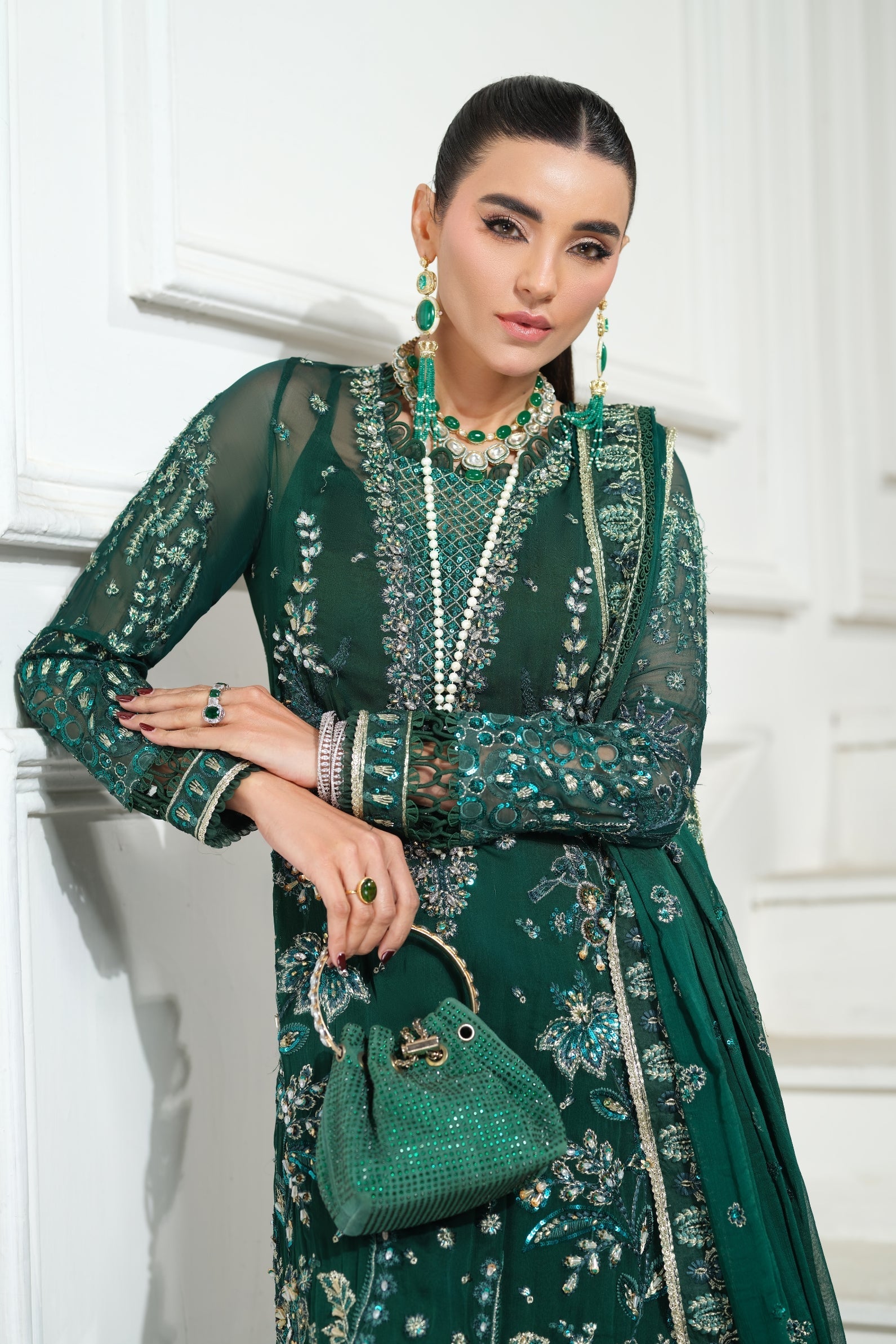 Juhi | Meer By Maryum Hussain Pakistani suit dupatta view M&M Couture USA
