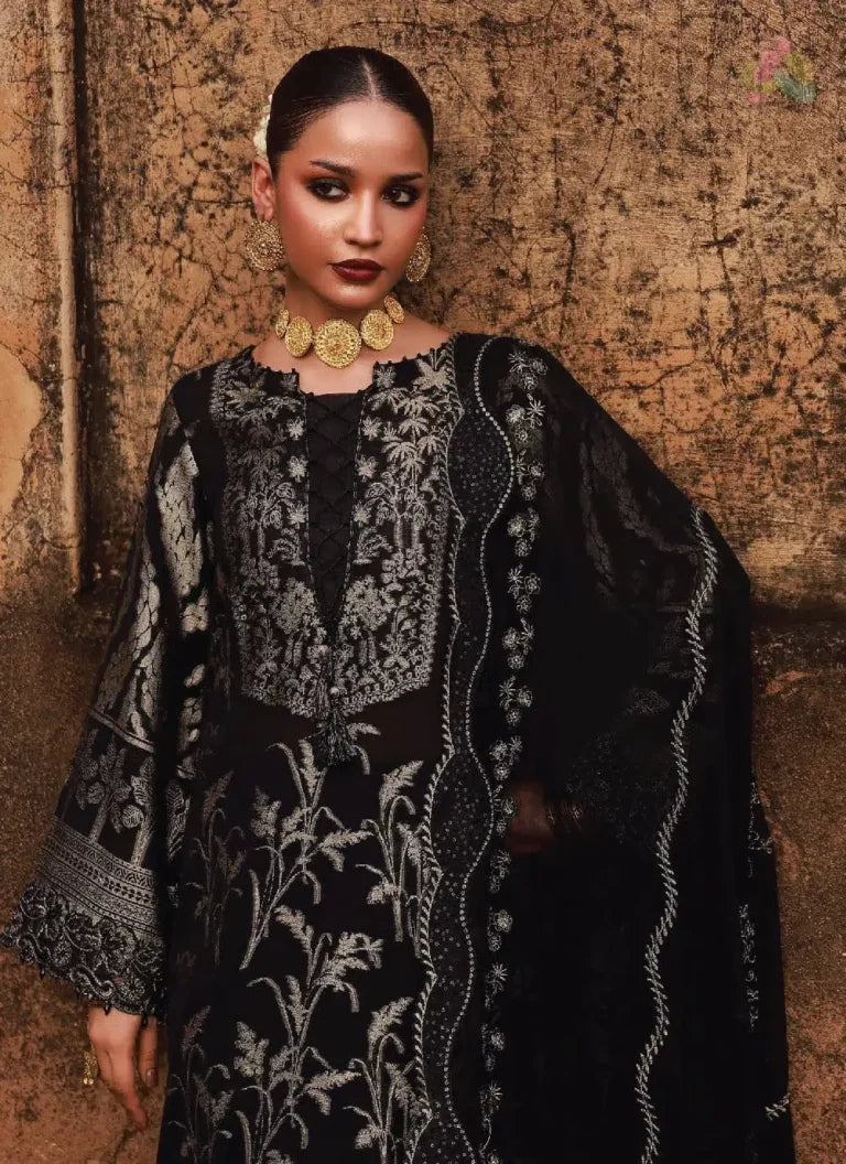 MAYA JACQUARD by Nureh Pakistani suit dupatta view M&M Couture USA
