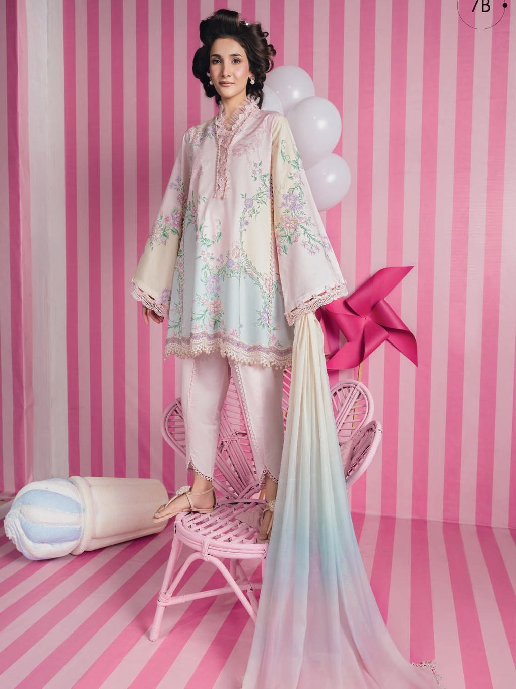 Maria B Basics Embroidered Lawn Suit –116