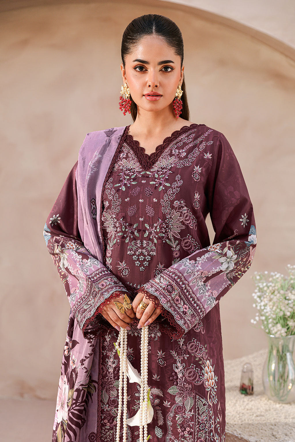 Mashaal Luxury Lawn by Ramsha lawn Pakistani suit dupatta view M&M Couture USA