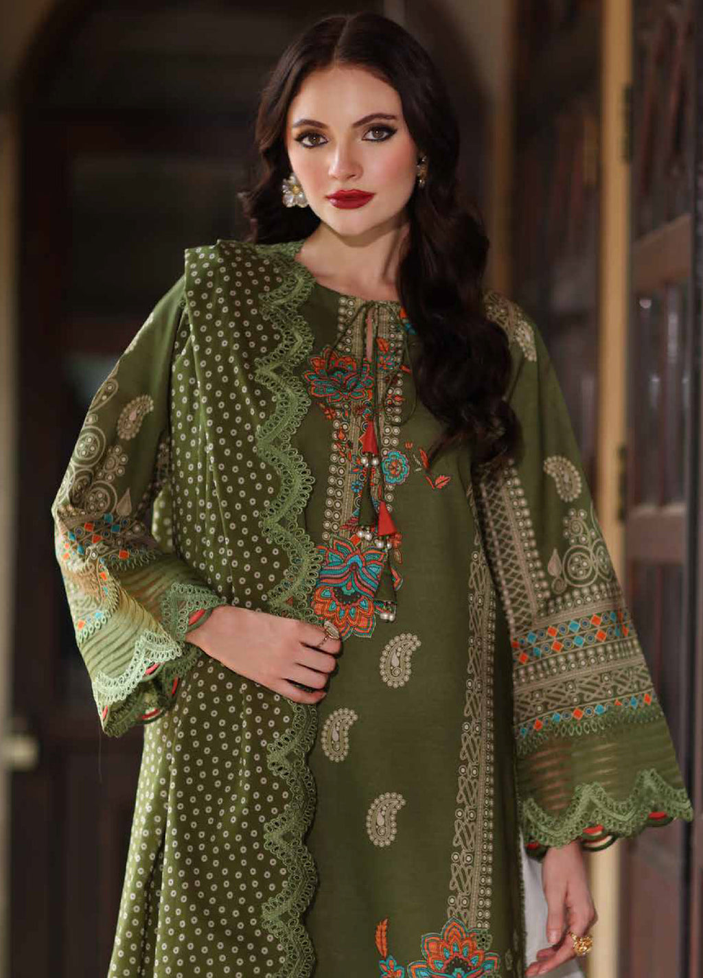 Aghaz e Nou By Charizma Pakistani suit dupatta view M&M Couture USA