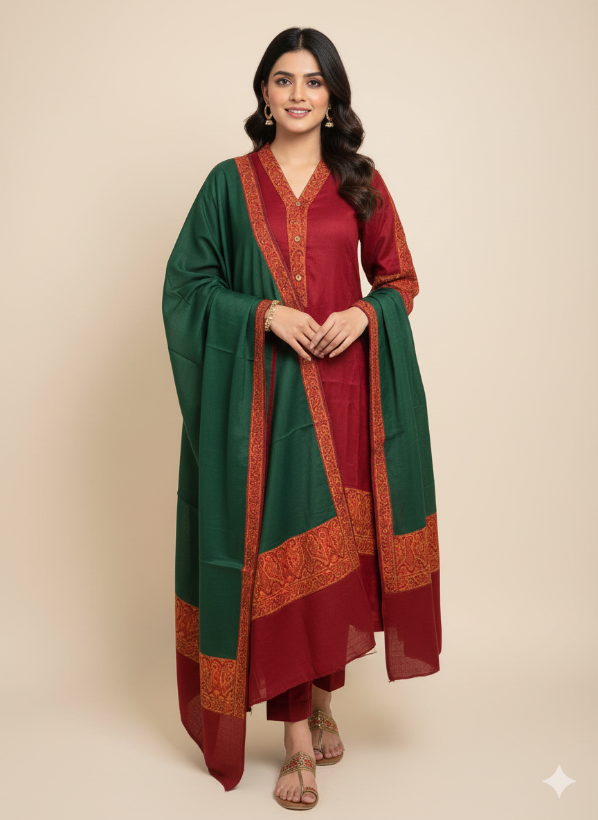 Pashmina Collection  By M&M Couture Pakistani suit front view M&M Couture USA