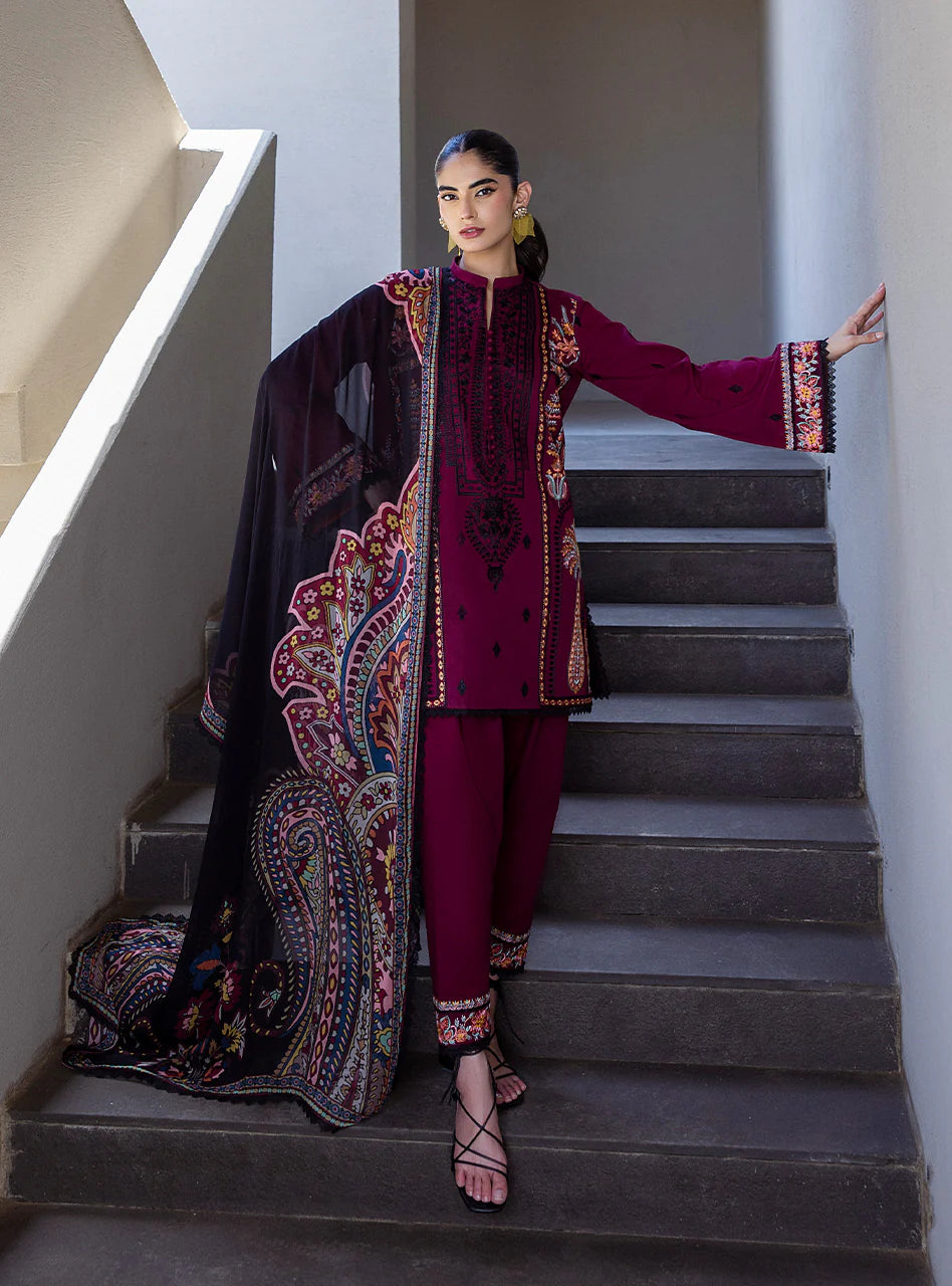 Zainab Chottani Tahra Lawn – Mahay lawn Pakistani suit detail view M&M Couture USA