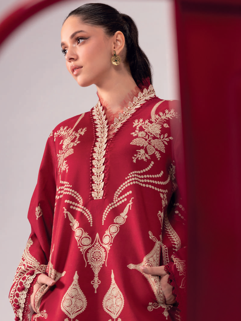 Maria B Basics Embroidered Lawn Suit –123