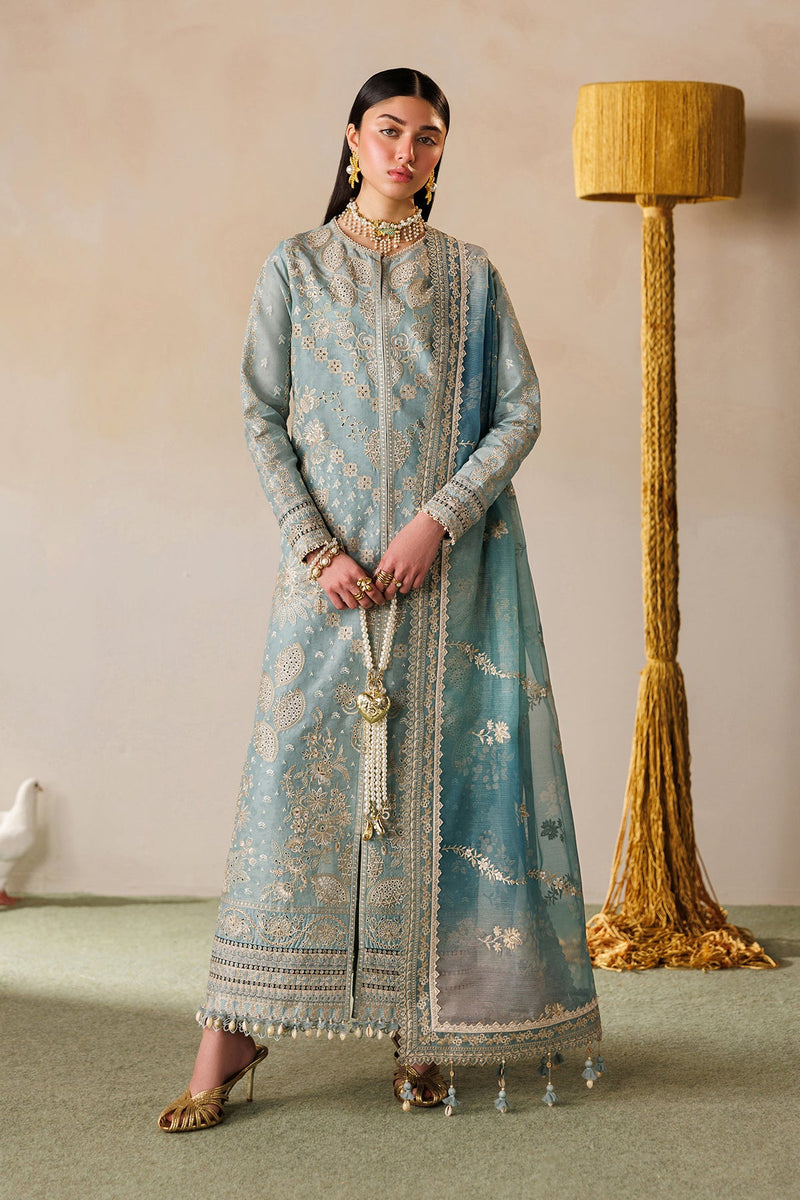 EID LAWN 26 By Baroque lawn Pakistani suit front view M&M Couture USA