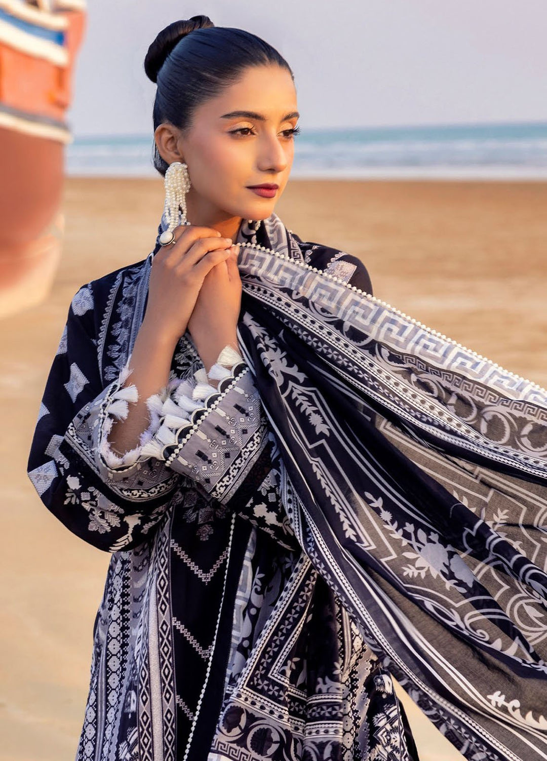 Summer Lawn Suit By Gul Ahmed lawn Pakistani suit front view M&M Couture USA
