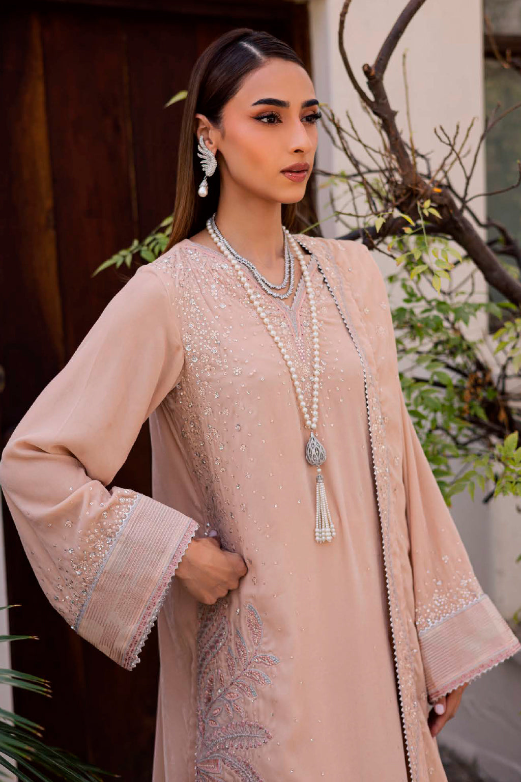 Maya Velvet By Nureh -MV 102 velvet Pakistani suit dupatta view M&M Couture USA