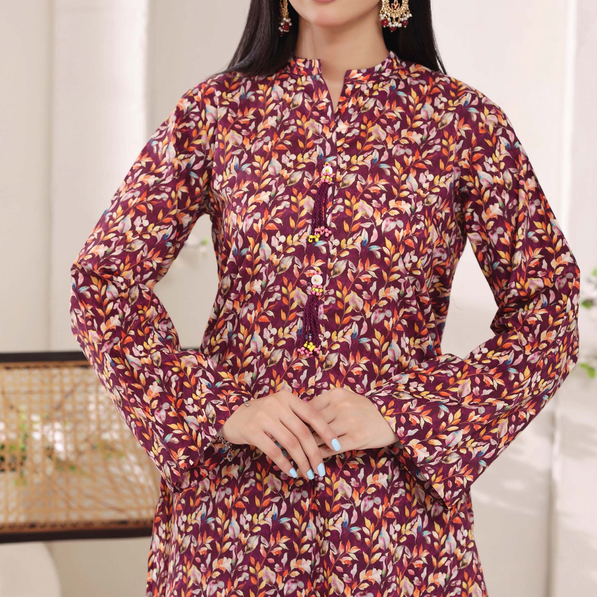 Cambric Co-Ord Set By Aizal -104