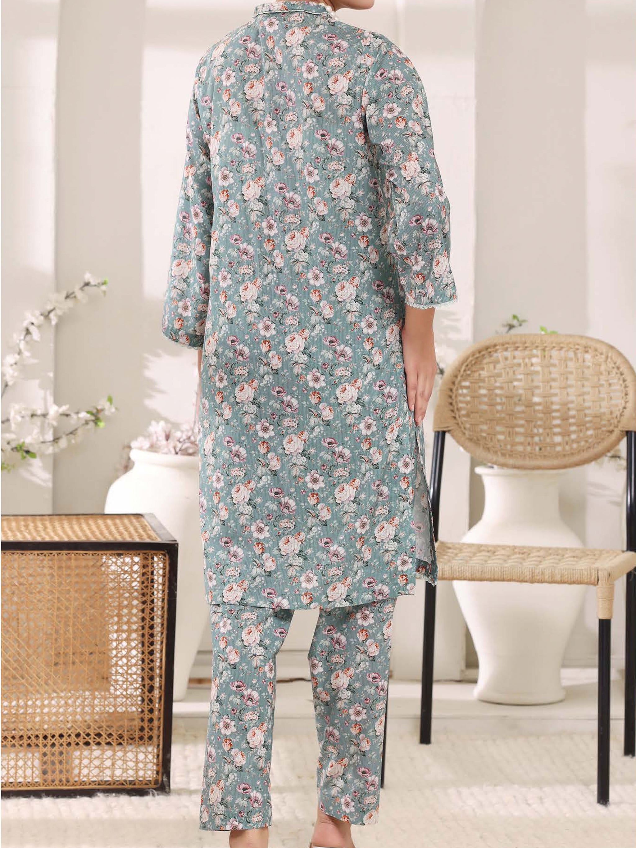 Cambric Co-Ord Set By Aizal -102