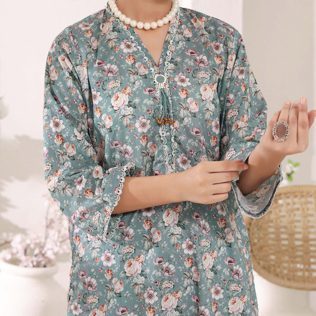 Cambric Co-Ord Set By Aizal -102