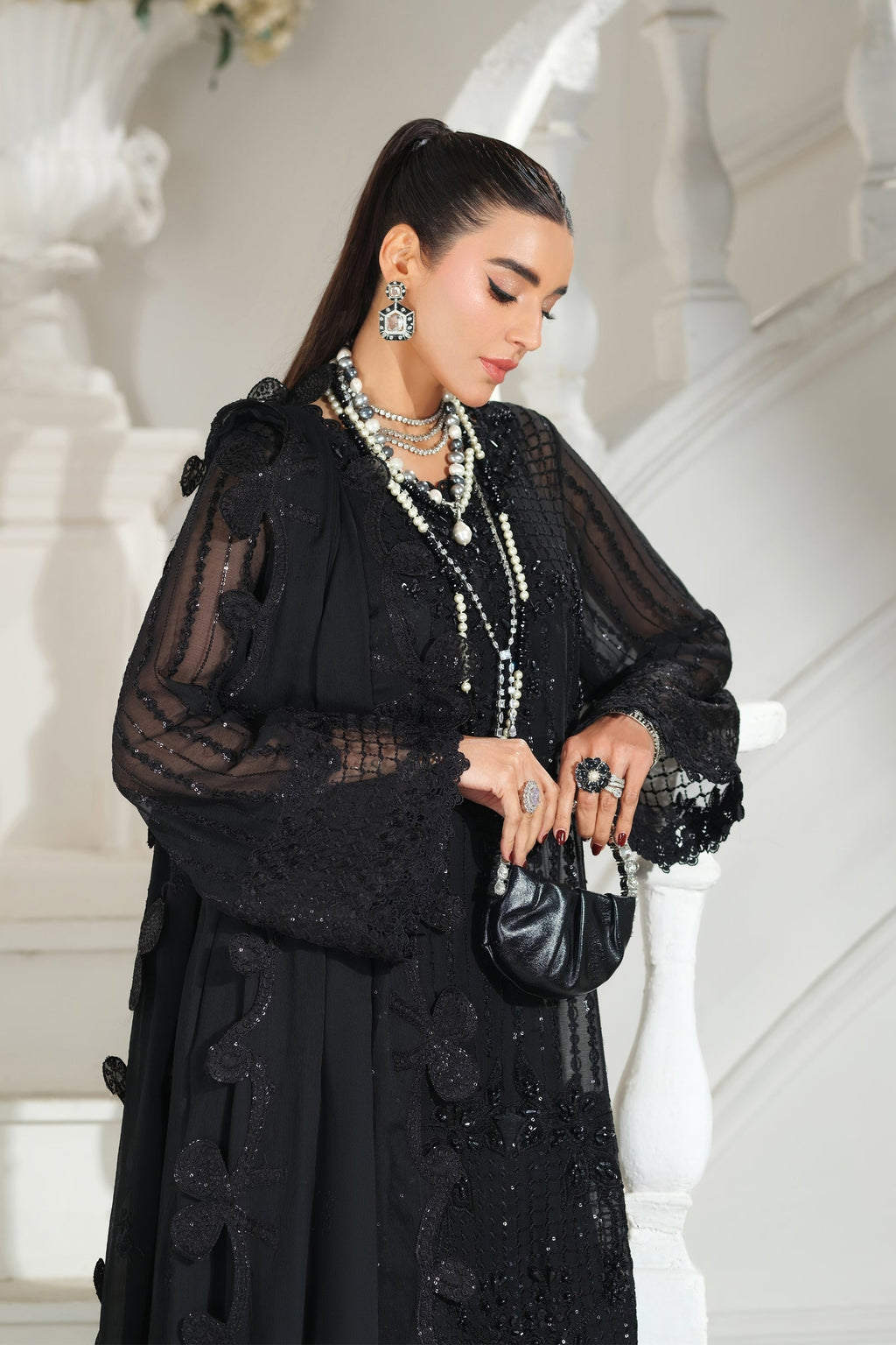 Andaz | Meer By Maryum Hussain Pakistani suit dupatta view M&M Couture USA