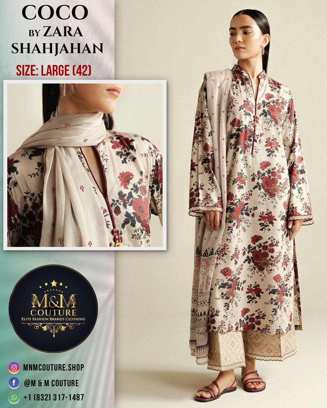 COCO CAMBRIC By Zara Shahjahan -C112