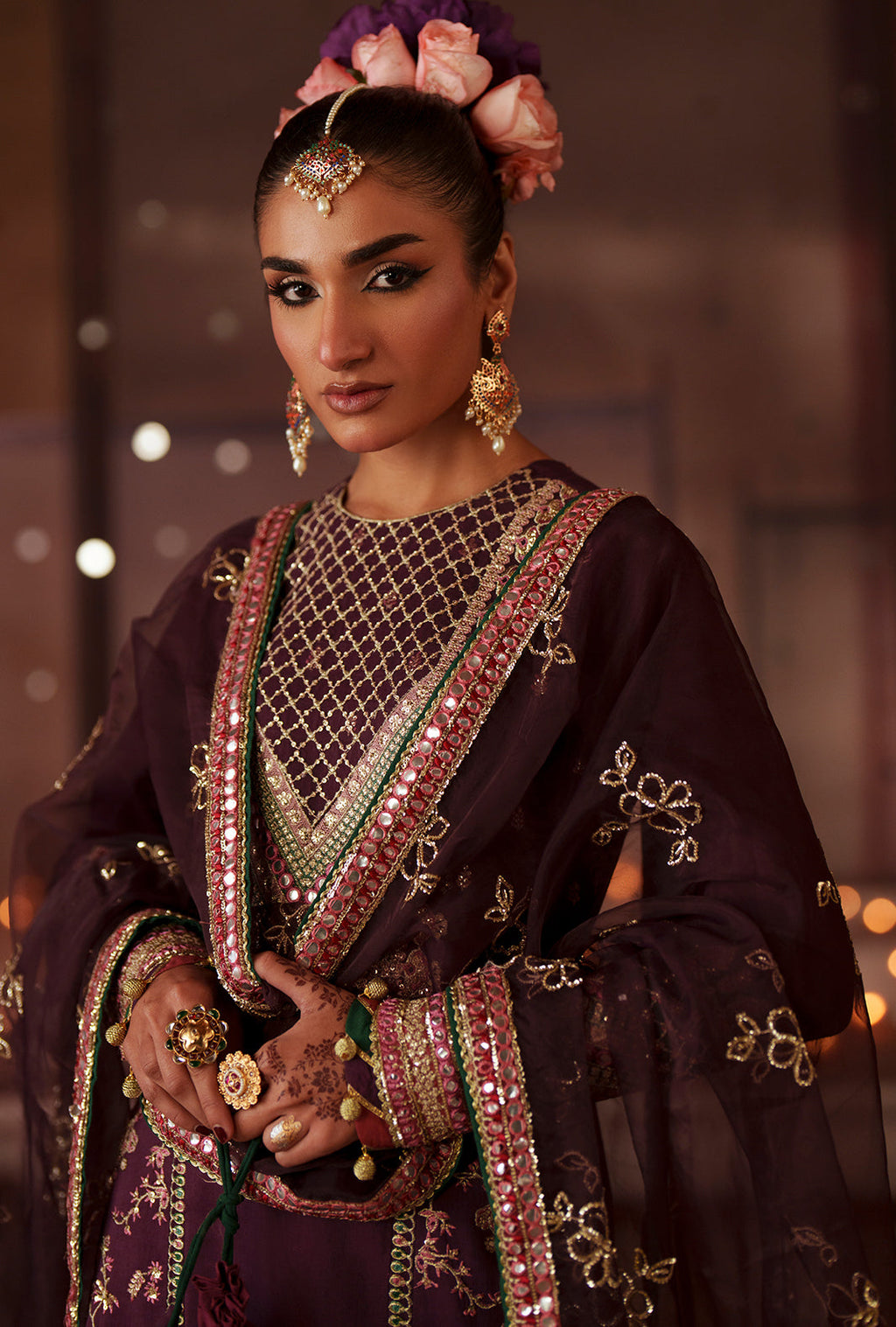 Meharma The Silk Edit By AJR silk Pakistani suit dupatta view M&M Couture USA
