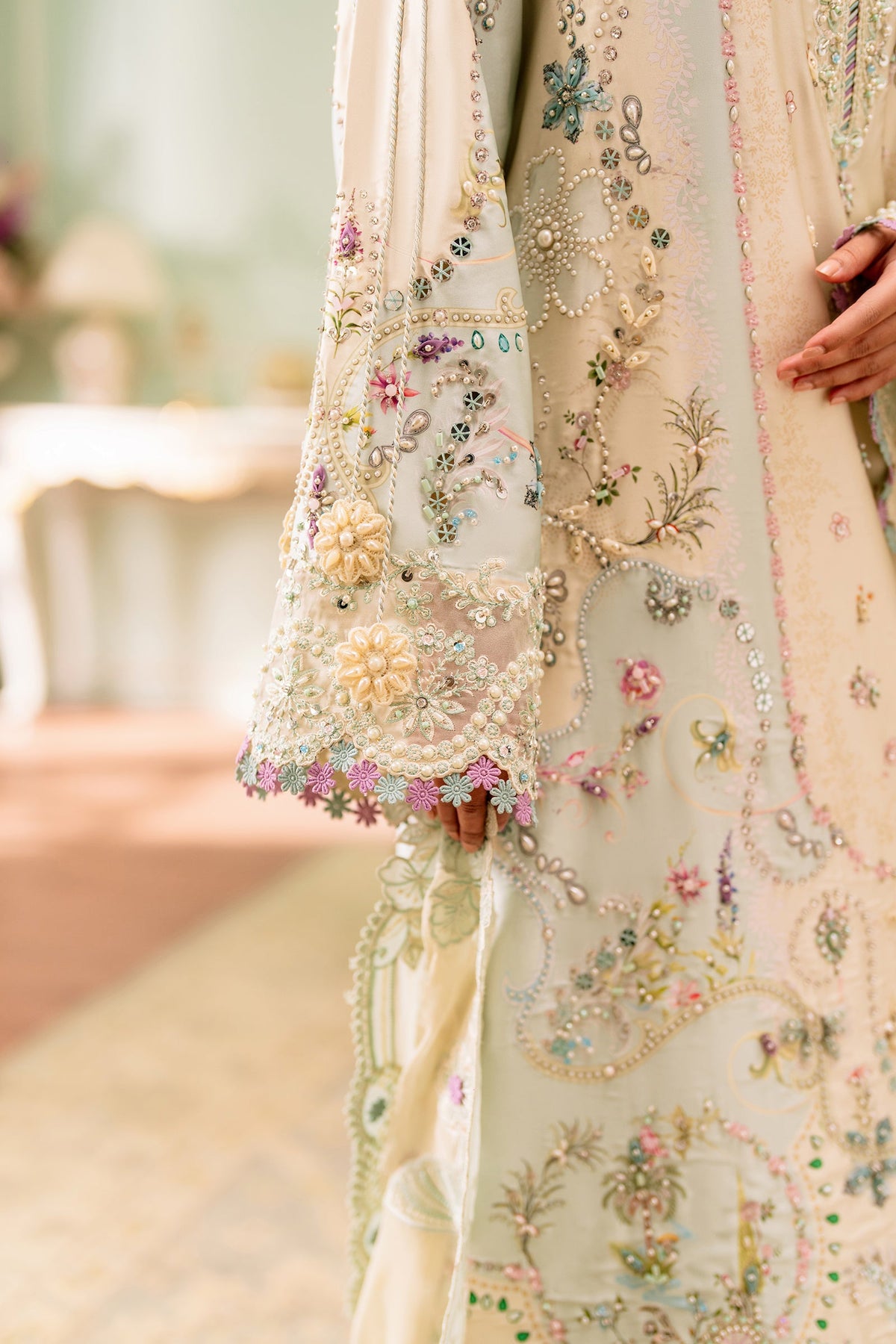 AZURE | Luxe silk | By Qalamkar-106