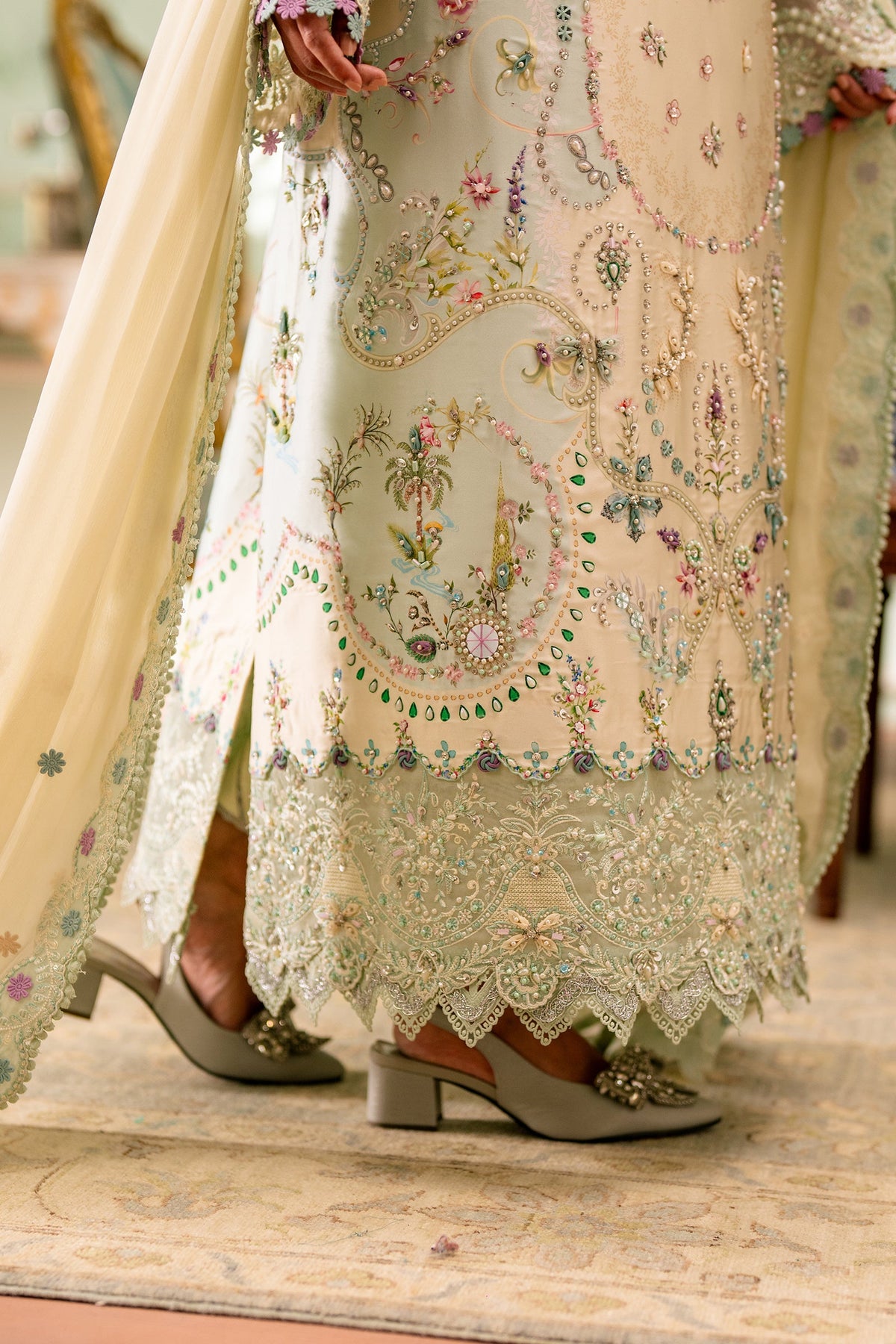 AZURE | Luxe silk | By Qalamkar-106