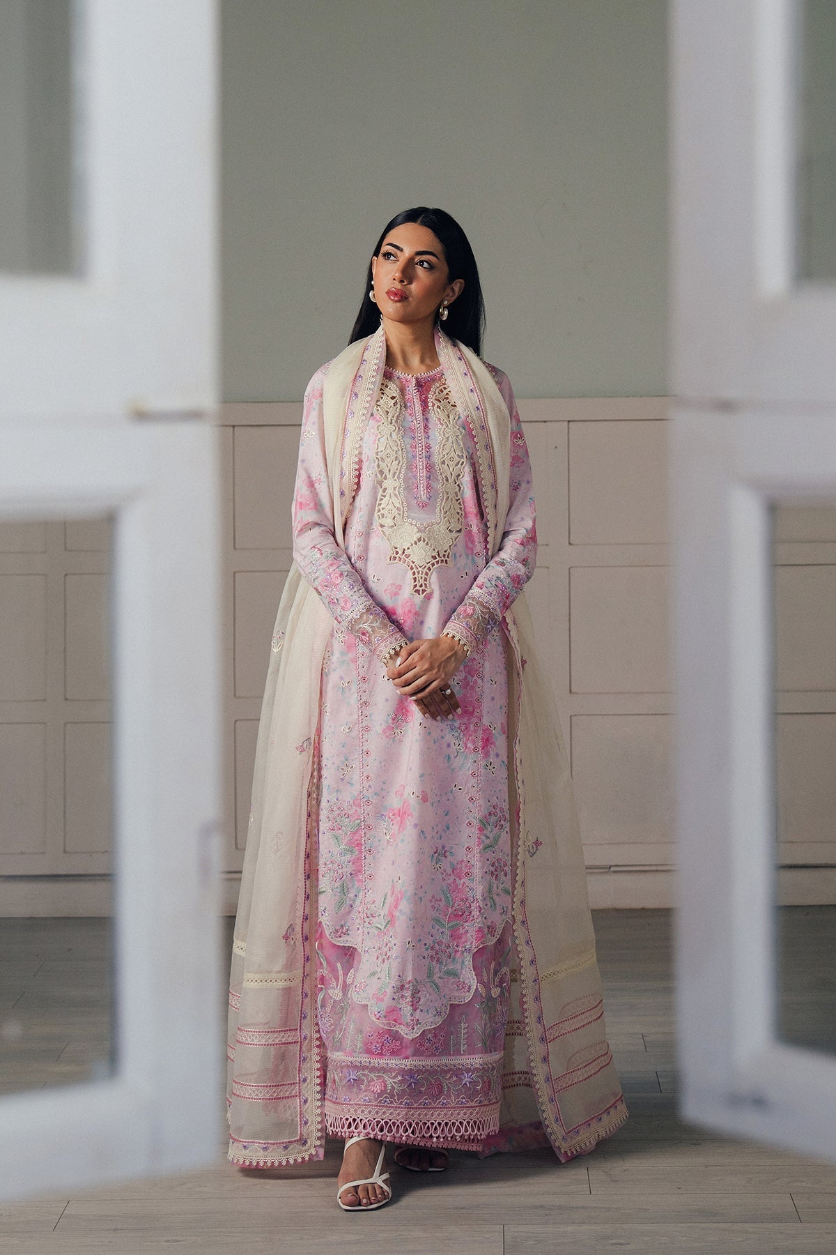 Skydust | Daybreak By Afrozeh Pakistani suit front view M&M Couture USA