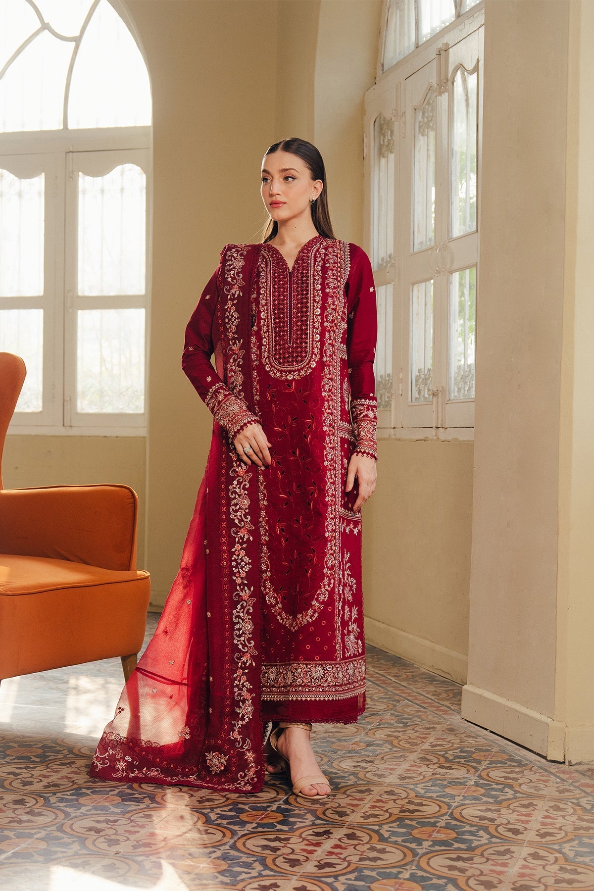 Sundrown | Daybreak By Afrozeh Pakistani suit front view M&M Couture USA