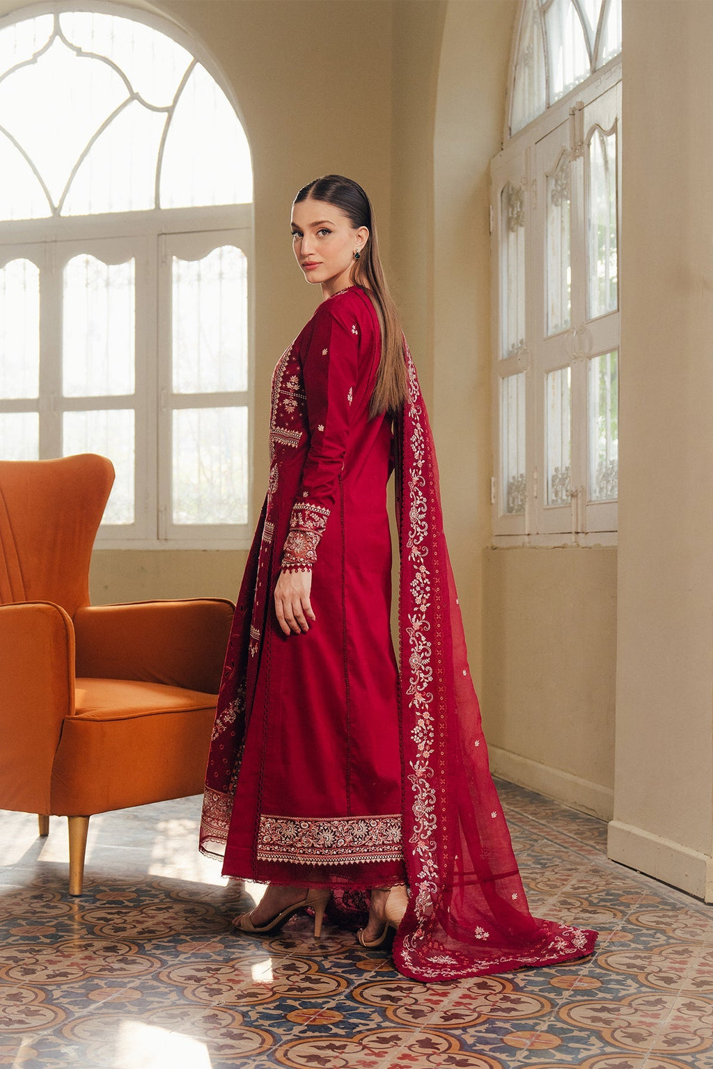 Sundrown | Daybreak By Afrozeh Pakistani suit detail view M&M Couture USA
