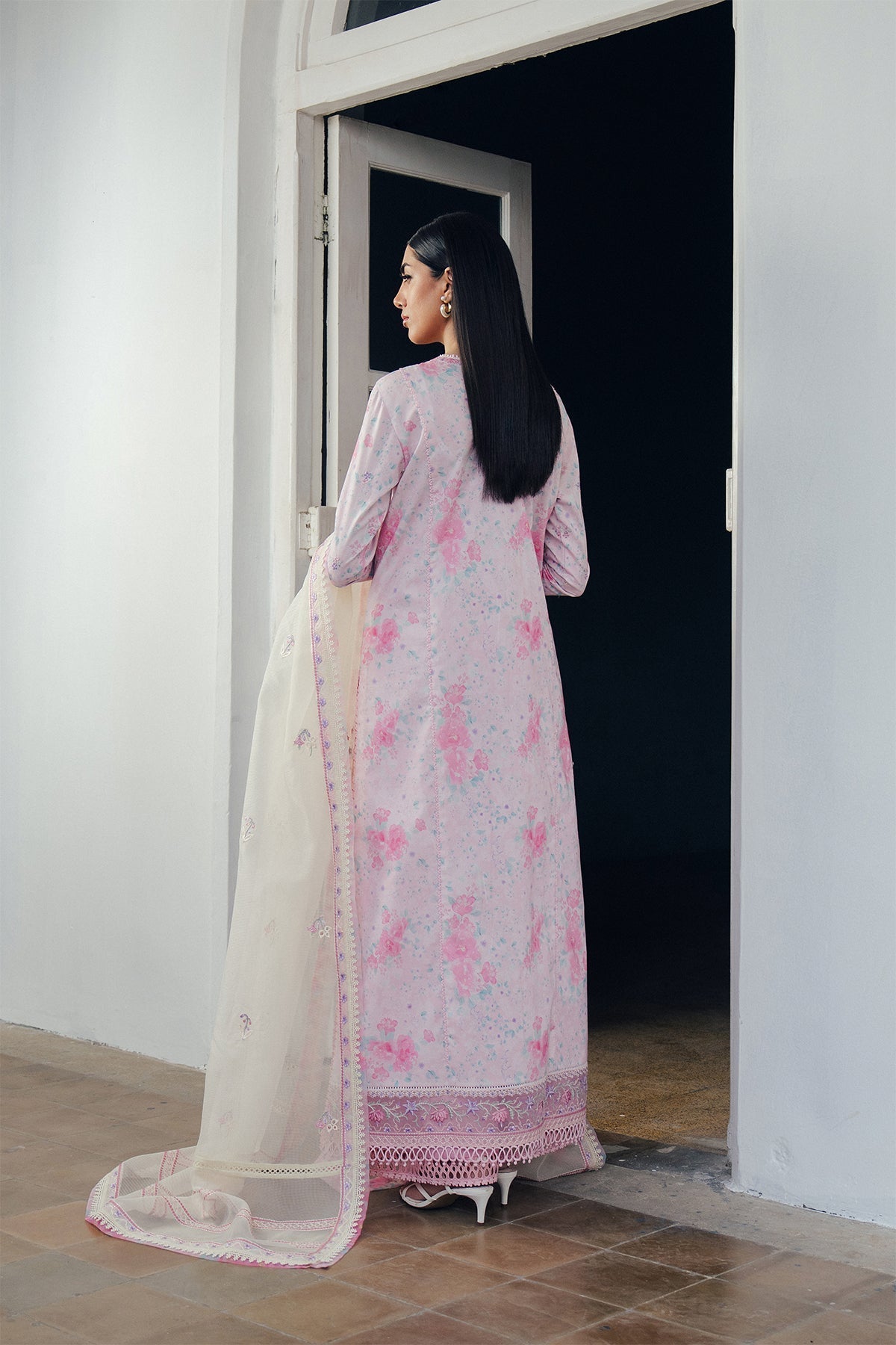 Skydust | Daybreak By Afrozeh Pakistani suit detail view M&M Couture USA