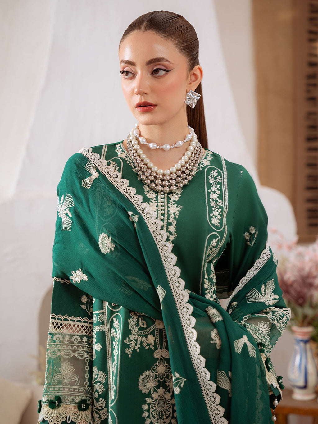 Shanaya Lawn by Mahnur lawn Pakistani suit view 4 M&M Couture USA