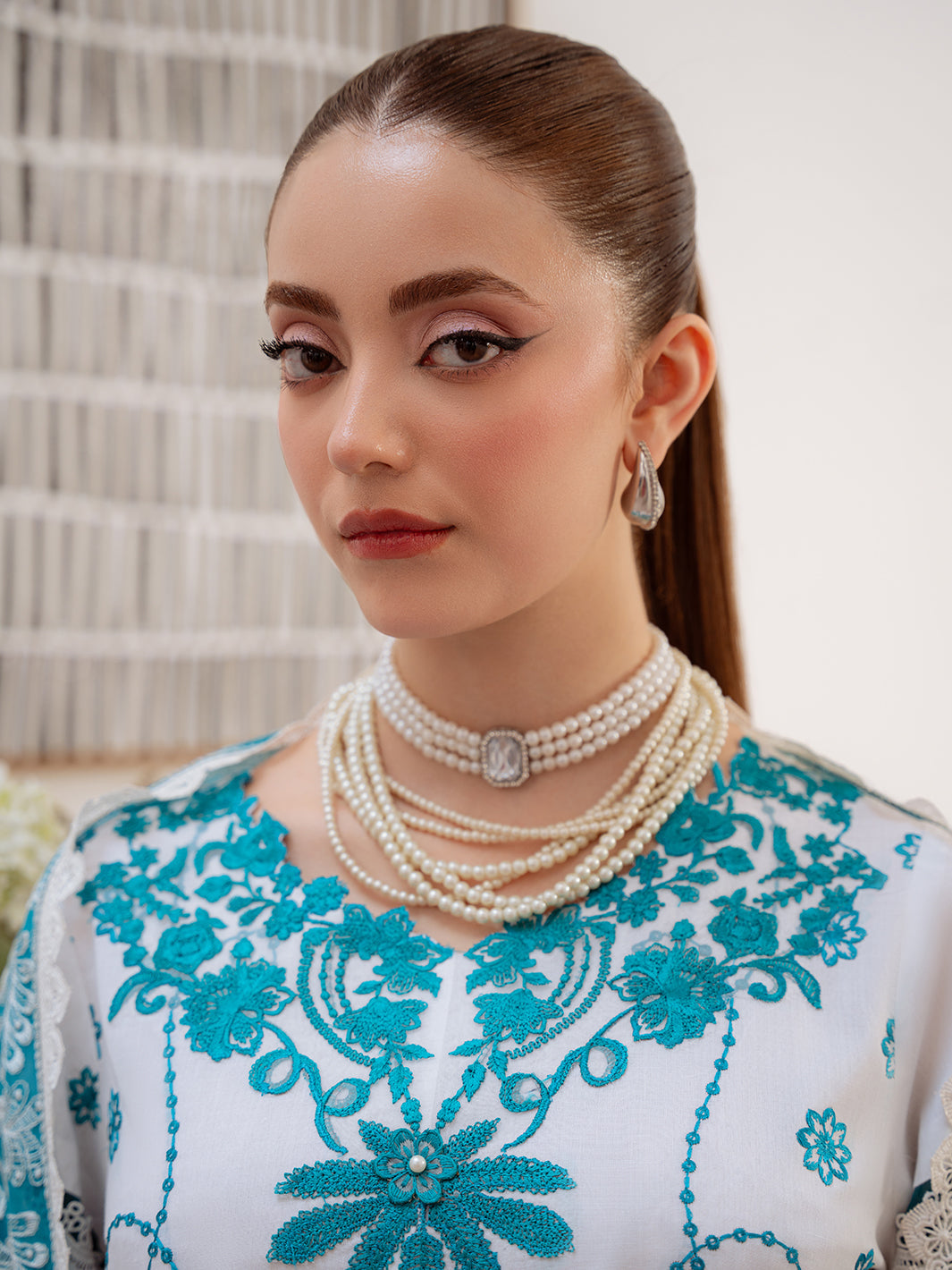 Shanaya Lawn by Mahnur lawn Pakistani suit dupatta view M&M Couture USA